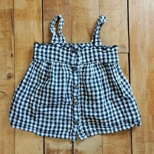 Old Navy Tank Top 2T Blue Gingham Cotton Spring Summer Boho